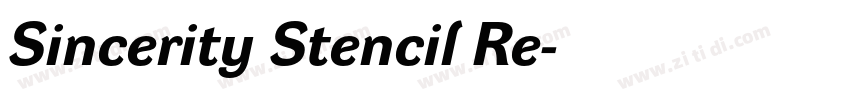 Sincerity Stencil Re字体转换